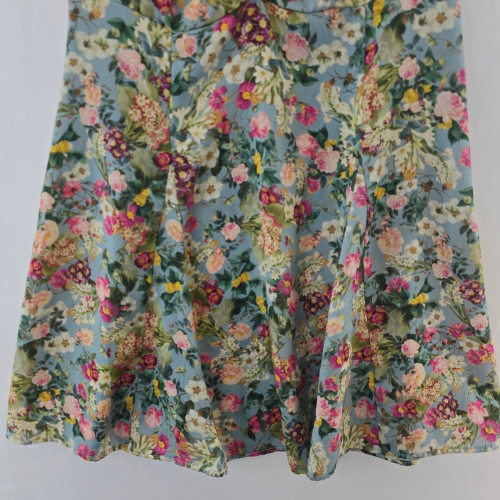 Zara Floral Mini Dress Womens M Forest Fairy Prairiecore Whimsical Coquette Y2K - Picture 12 of 13